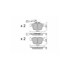 Pastillas de freno traseras GT2i Race para ALFA ROMEO Giulia (952) 2.0i 16V 280 hp, 2.0i 16V Q4 280 hp 2016- - Pinzas de freno A