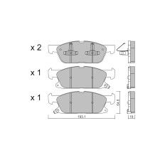 Pastilhas de travão dianteiras GT2i Race para FORD Focus 2.0 ST EcoBlue, 2.3 ST Ecoboost 2018- - Pinças de travão Ate