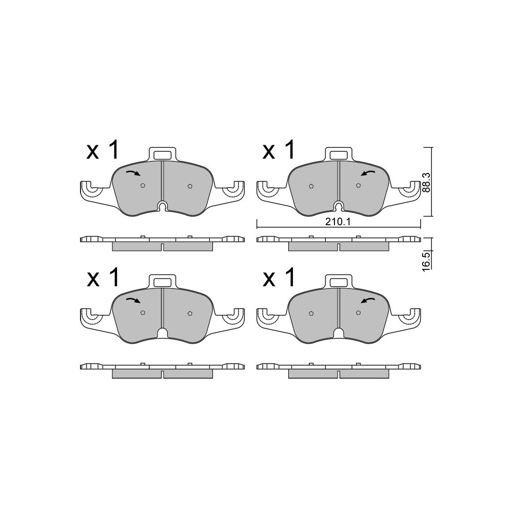 Pastilhas de travão dianteiras GT2i Race para AUDI TT - TT Quattro (FV) TTS 2.0i 16V TFSi 2014-23 - Pinças de travão AteArray