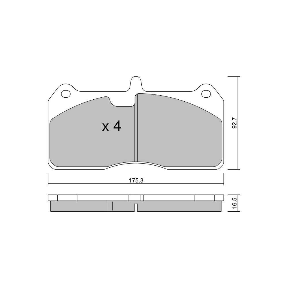 Pastillas de freno GT2i Race para pinzas de freno AP Racing CP8520 6 pistonsArray