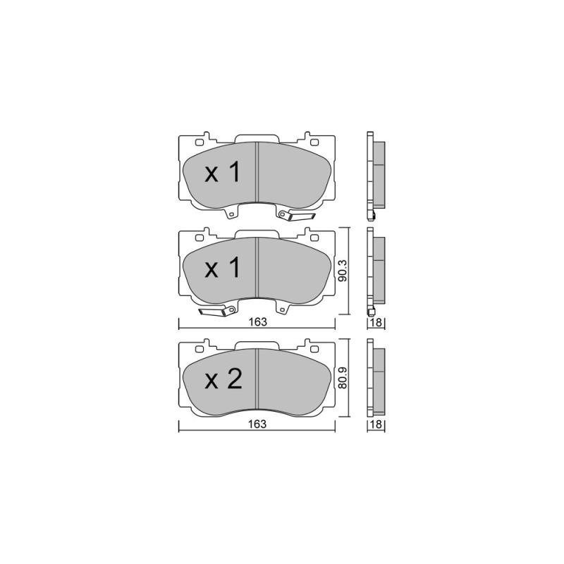 Pastilhas de travão dianteiras GT2i Race para FORD Mustang V 2.3i 16V Turbo 2014- - Pinças de travão AdvicsArray