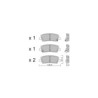 Pastilhas de travão traseiras GT2i Race para FORD Mustang V 2.3i 16V Turbo 2014- - Pinças de travão Sumitomo