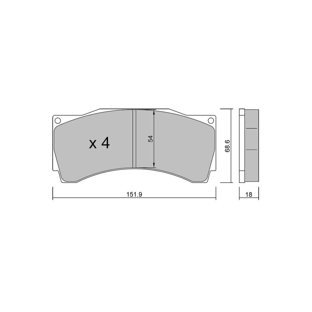 Pastilhas de travão GT2i Race para pinças de travão AP Racing CP9660 de 6 pistõesArray