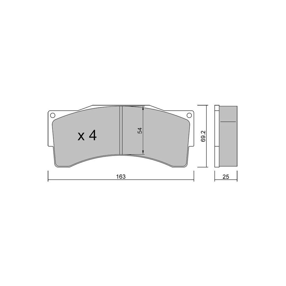 Pastilhas de travão GT2i Race para pinças de travão de 6 pistões AP Racing CP9665Array