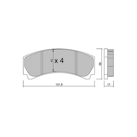 Pastillas de freno GT2i Race para pinzas de freno AP Racing CP9444 Radi-CAL 4 pistons