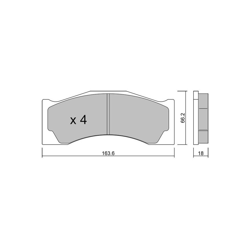 Pastilhas de travão GT2i Race para pinças de travão de 6 pistões AP Racing CP6766Array