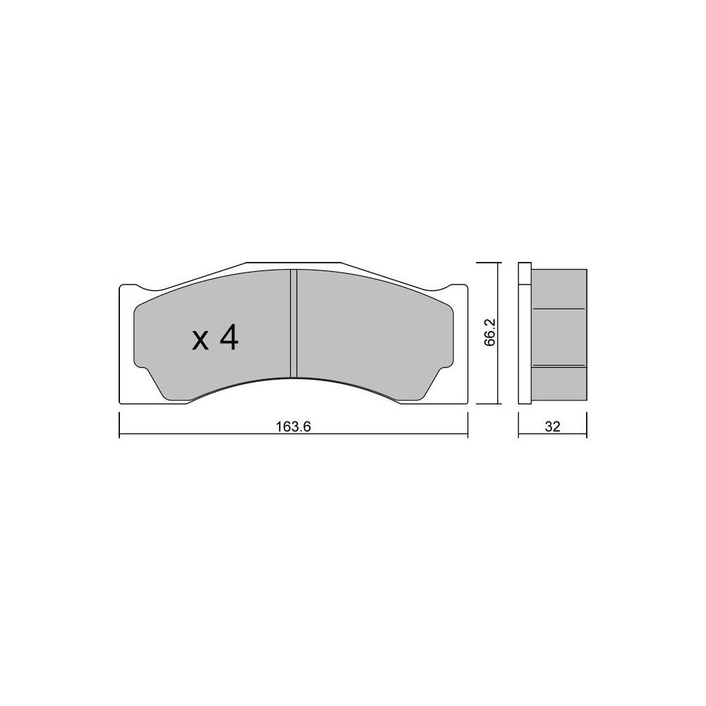 Pastillas de freno GT2i Race para pinzas de freno Brembo B22 family - Th. 32 mm 6 pistonsArray
