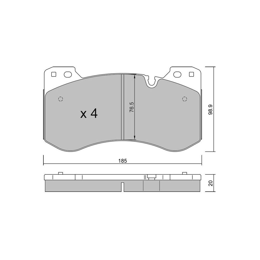 Pastillas de freno delanteras GT2i Race para BMW Serie 3 (G20-G21-G28-G80-G81) M3 3.0i Turbo 2018- - Pinzas de freno BremboArray