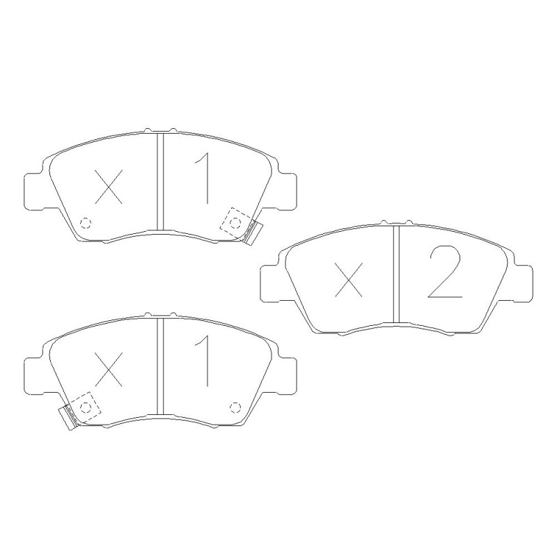 Pastillas de freno delanteras GT2i Race para HONDA Civic (EG) 1.6i 16V Gr N - Pinzas de freno AkebonoArray