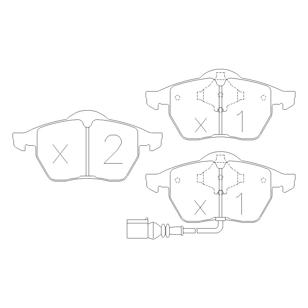 Pastillas de freno delanteras GT2i Race para VOLKSWAGEN Golf IV 1.8i 20V Turbo, 1.9 TDi 150 hp, 2.3i VR5, 2.8i V6 1997-03 - PinzArray