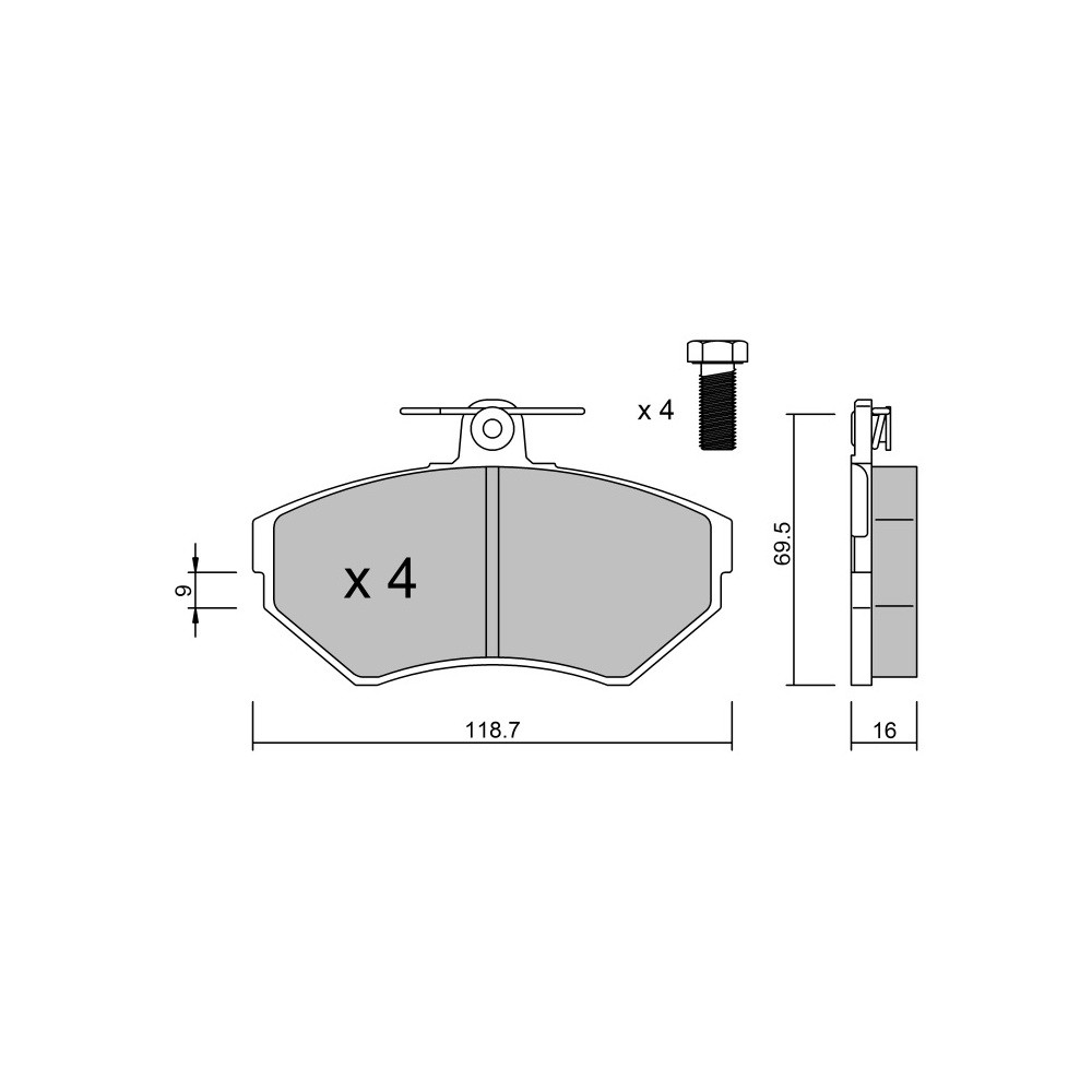 Pastillas de freno delanteras GT2i Race para VOLKSWAGEN Lupo 1.4i 16V, 1.6i 16V Cup - Pinzas de freno GirlingArray