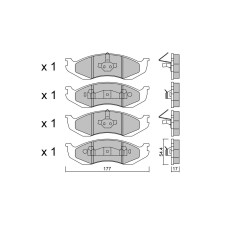 Pastillas de freno delanteras GT2i Race para JEEP Wrangler (TJ) OFF-ROAD Off-Road - Pinzas de freno KH