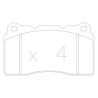 Pastillas de freno delanteras GT2i Race para MITSUBISHI Lancer / Carisma 2.0i 16V Turbo 4wd Evo V, VI, VII, VIII Gr N Tarmac - P