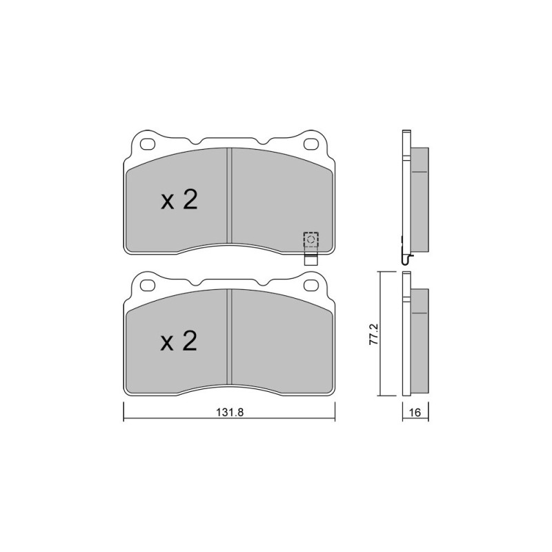 Pastilhas de travão dianteiras GT2i Race para SUBARU Impreza (GE-GH-GR-GV-G3) 2.5i 16V Turbo 4wd WRX STi 2008-14 - Pinças de traArray