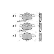 Pastilhas de travão dianteiras GT2i Race para AUDI A4 - A4 Quattro (8E-8H) 1.8i 20V Turbo, 1.9 TDi, 2.0i FSi, 2.0i TFSi, 2.4i 20