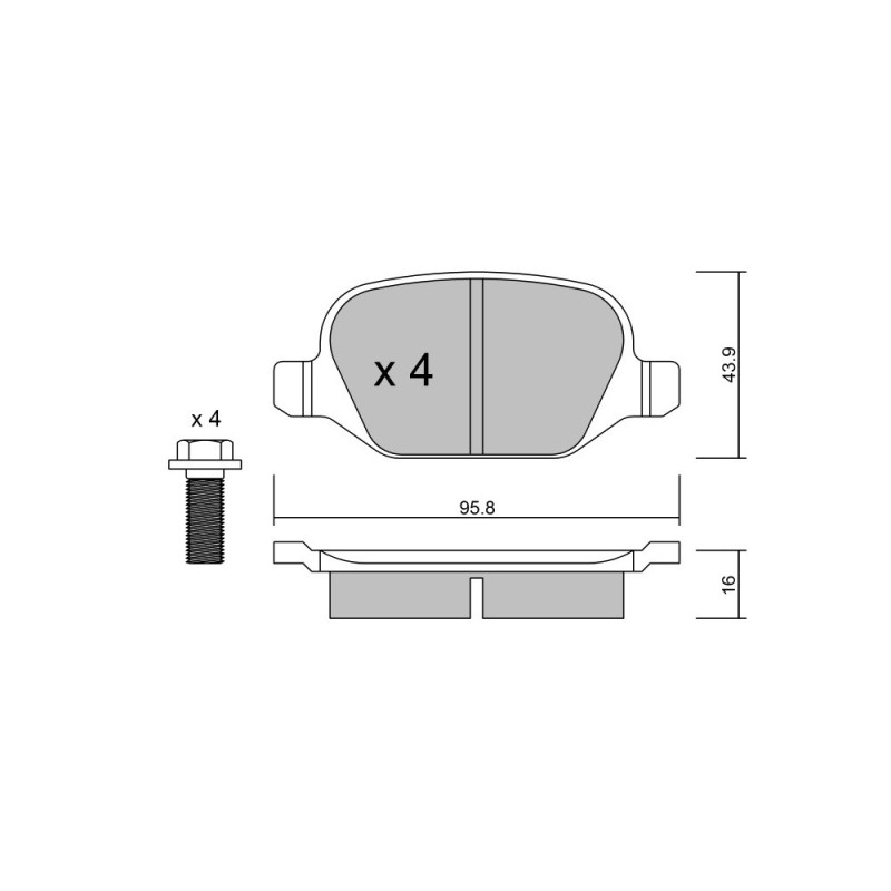 Pastilhas de travão traseiras GT2i Race para ALFA ROMEO 147 2.0i TS 16V 2000-10 - Pinças de travão TrwArray