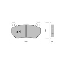 Pastillas de freno delanteras GT2i Race para LOTUS Elise / Exige 1.8i 16V Cup - Pinzas de freno AP Racing