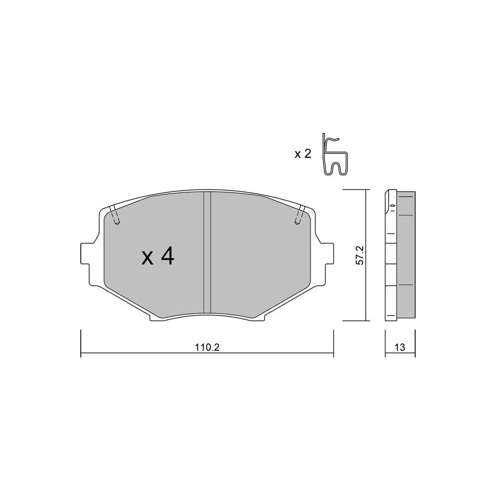 Pastillas de freno delanteras GT2i Race para MAZDA MX-5 II (NB) 1.6i 16V, 1.8i 16V 1998-05 - Pinzas de freno SumitomoArray