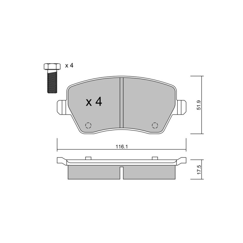 Pastilhas de travão dianteiras GT2i Race para SUZUKI Swift 1.6i 16V 2007 Gr N - Girling Brake CalipersArray