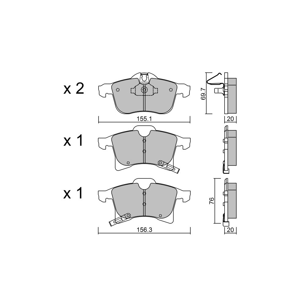 Pastillas de freno delanteras GT2i Race para OPEL Adam 1.4 S - Pinzas de freno AteArray