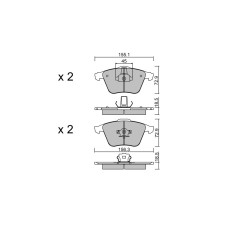 Pastillas de freno delanteras GT2i Race para FORD Focus 2.5i 20V Turbo ST 2004-12 - Pinzas de freno Ate 