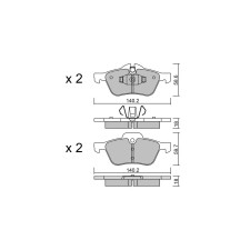 Pastillas de freno delanteras GT2i Race para MINI Mini (R50-R52-R53) 1.4 D, 1.6i 16V, 1.6i 16V Turbo 2001-07 - Pinzas de freno A