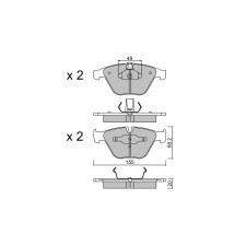 Pastilhas de travão dianteiras GT2i Race para BMW Série 1 (E81-E82-E87-E88) M 2004-13 - Ate Brake Calipers