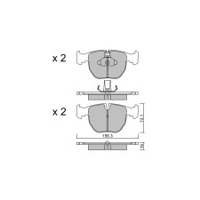 Pastilhas de travão dianteiras GT2i Race para BMW Série 5 (E39) M5 5.0i V8 313 cv 1995-03 - Ate Brake Calipers