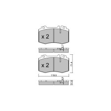 Pastilhas de travão dianteiras GT2i Race para MERCEDES BENZ CLK (209) 320 CDi, 500 V8, 55 AMG 2002-10 - Pinças de travão Brembo