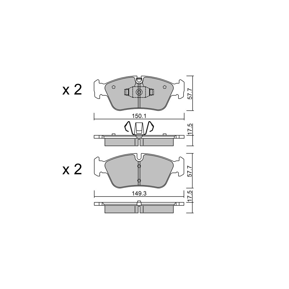 Pastilhas de travão dianteiras GT2i Race para BMW Série 3 (E90-E91-E92-E93) 316i, 318i, 318d, 320d, 320i 2005-11 - Pinças de traArray