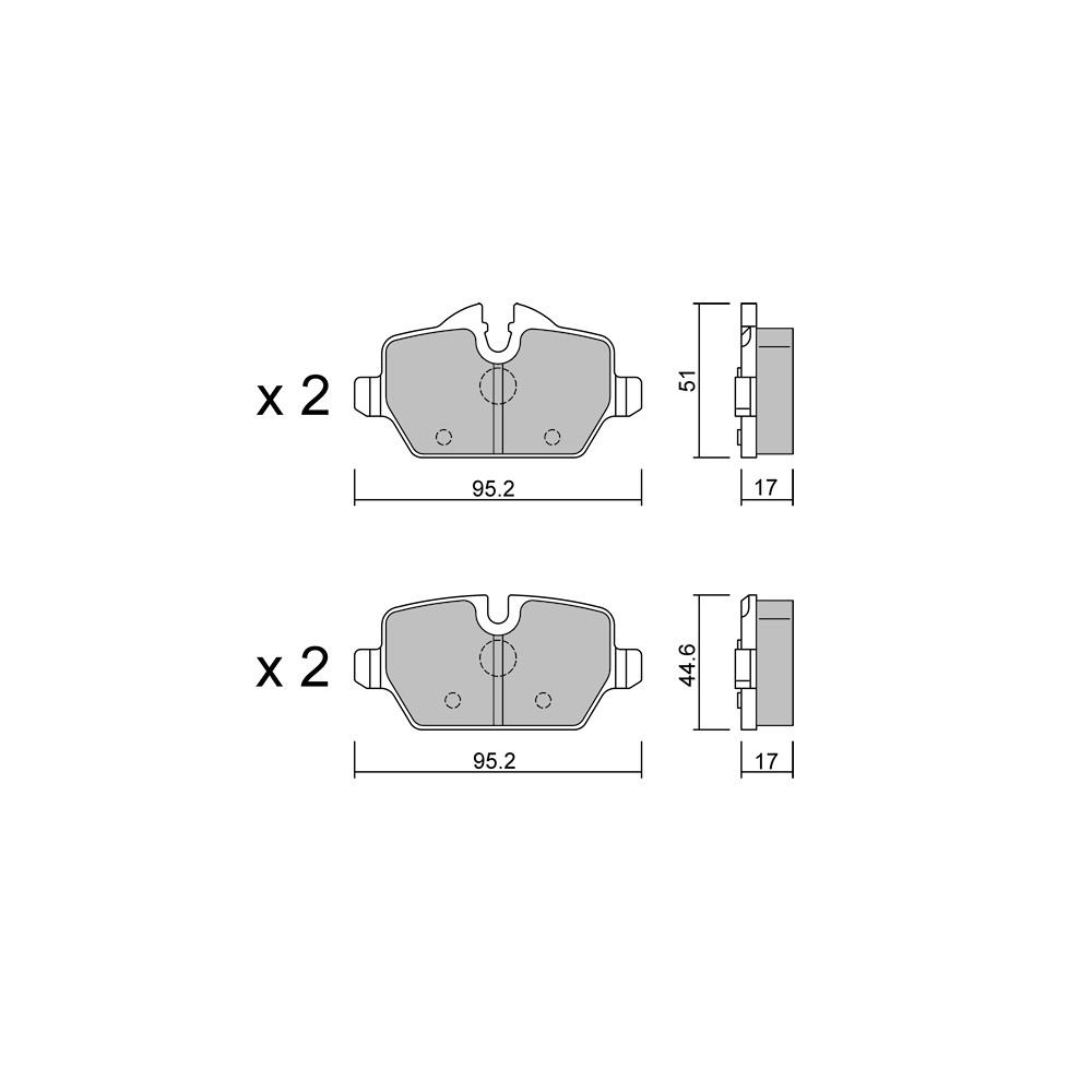 Pastillas de freno traseras GT2i Race para BMW Serie 1 (E81-E82-E87-E88) 116i, 116d, 118i, 118d 2004-13 - Pinzas de freno Trw Array