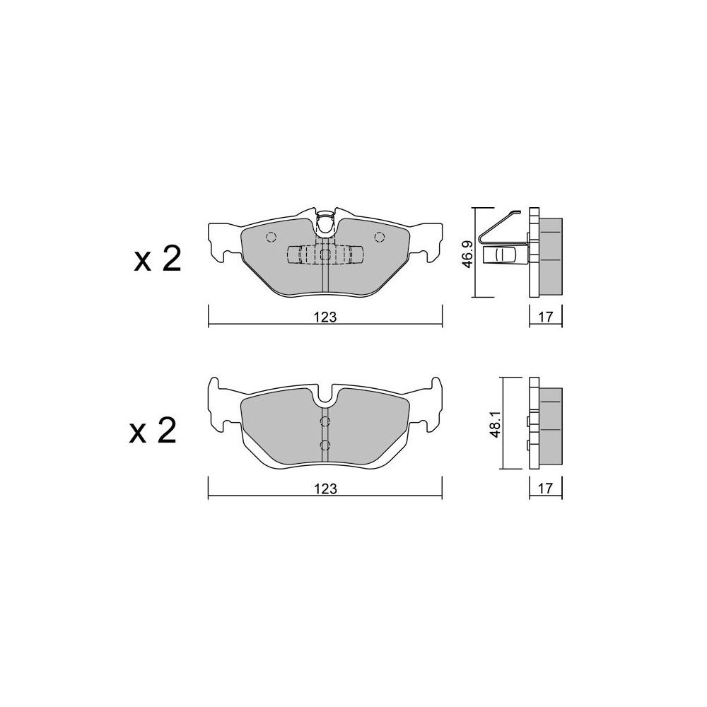 Pastilhas de travão traseiras GT2i Race para BMW Série 3 (E90-E91-E92) 325i Cup - Ate Brake CalipersArray