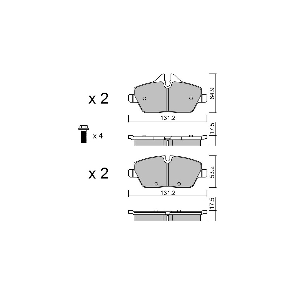 Pastillas de freno delanteras GT2i Race para MINI Mini (R56-R57-R58-R59) 1.4i 16V, 1.6i 16V, 1.6 D, 2.0 D, 2.0 SD 2007-15 - PinzArray