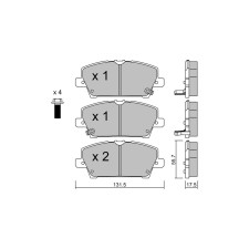 Pastillas de freno delanteras GT2i Race para HONDA Civic (FN-FK) 1.4i 16V, 1.8i 16V, 2.2 CDTi 2006-12 - Pinzas de freno Trw 