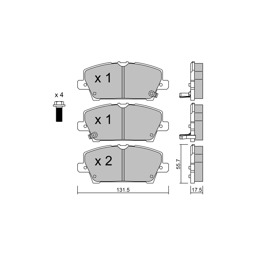 Pastillas de freno delanteras GT2i Race para HONDA Civic (FN-FK) 1.4i 16V, 1.8i 16V, 2.2 CDTi 2006-12 - Pinzas de freno Trw Array