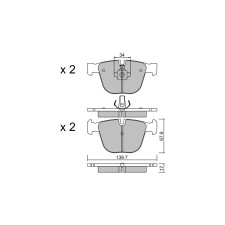 Pastillas de freno traseras GT2i Race para BMW Serie 1 (E81-E82-E87-E88) M 2004-13 - Pinzas de freno Ate 