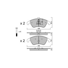 Pastillas de freno delanteras GT2i Race para MERCEDES BENZ CLS (218) 250 CDi, 350 CDi, 350 V6 2001-17 - Pinzas de freno Trw 