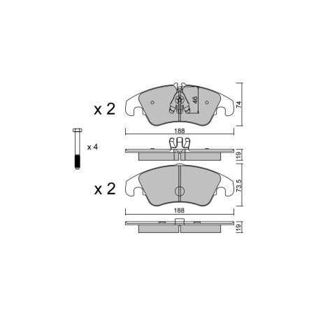 Pastillas de freno delanteras GT2i Race para AUDI RS4 -S4 (8K) S4 3.0i V6 TFSi 2008-15 - Pinzas de freno Trw 