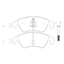 Pastilhas de Freio Dianteiras GT2i Race para FORD Focus 2.5i 20V Turbo RS 305 hp 2004-12 - Pinças de Freio Trw