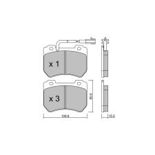 Pastilhas de travão dianteiras GT2i Race para ALFA ROMEO 159 - 159 Sportwagon 1.8i 16V, 1.9 JTS, 1.9 JTDm, 2.0 JTDm, 2.2 JTS 200