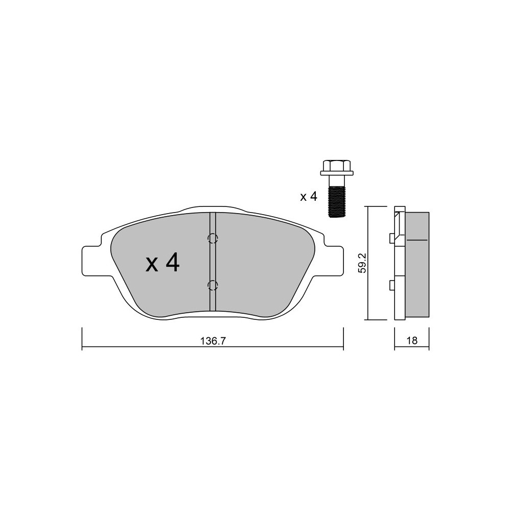 Pastillas de freno delanteras GT2i Race para PEUGEOT 208 II 1.2 PureTech 130 hp, 1.5 BlueHDI 130 hp 2019- - Pinzas de freno BoscArray