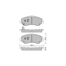 Pastillas de freno delanteras GT2i Race para JEEP Wrangler (JK) OFF-ROAD Off-Road - Pinzas de freno Bosch