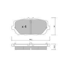Pastillas de freno traseras GT2i Race para MAZDA MX-5 IV (ND) 1.5i 16V, 2.0i 16V 2015- - Pinzas de freno Sumitomo