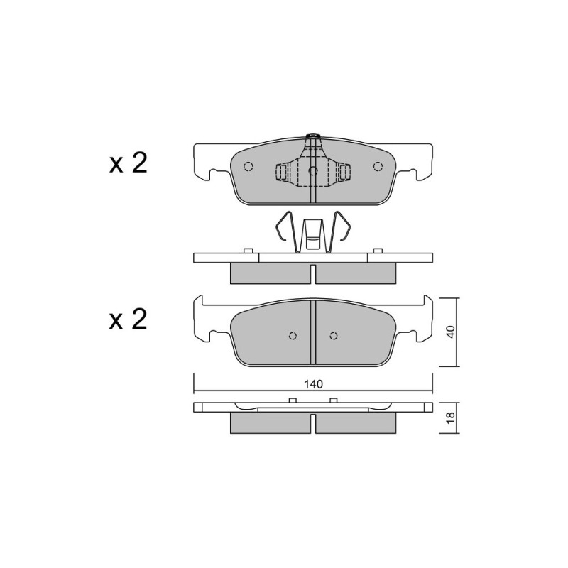 Pastilhas de travão dianteiras GT2i Race para SMART Fortwo 1.0 Cup - Pinças de travão AteArray