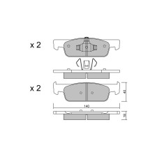 Pastilhas de travão dianteiras GT2i Race para SMART Fortwo 1.0 Cup - Pinças de travão Ate