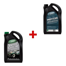 Preparação da embalagem para esvaziamento + Evans Vintage Cool Coolant 5L
