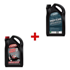 Pack preparación para vaciado + refrigerante Evans Power Sport R 5L