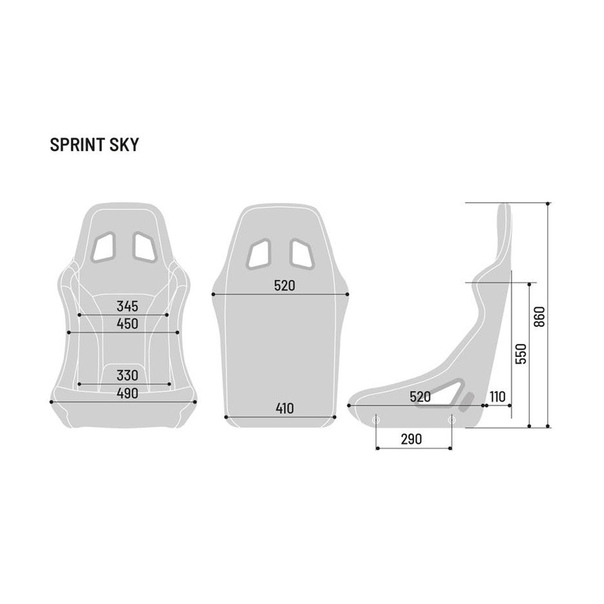 baquet SPARCO Sprint + Skai tubular FIAArray