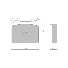 Pastillas de freno traseras GT2i Club para MERCEDES BENZ Classe S III (W126) 560 SE, SEL 300cv 1979-10-01-1991-06-01