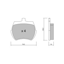 Pastilhas de travão dianteiras GT2i Club para ROVER Mini 850, 1000, 1300 1974-01 - Lockheed Brake Calipers